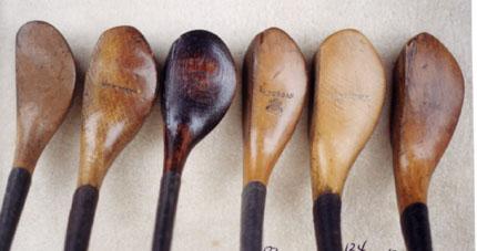 Wooden Shaft Golf Clubs and Collectibles, Antique Golf Balls and golf collectables.