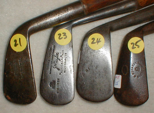 Gifts for the Golfer! Golf Gifts. Wooden Shaft Golf Clubs and Collectibles, Antique Golf Balls and golf collectables.  Hickory Golf Clubs - Great artifacts for interior decorating! Rare coins