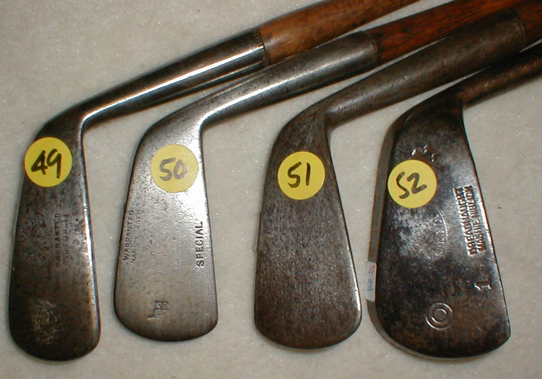 Gifts for the Golfer! Golf Gifts. Wooden Shaft Golf Clubs and Collectibles, Antique Golf Balls and golf collectables.  Hickory Golf Clubs - Great artifacts for interior decorating! Rare coins