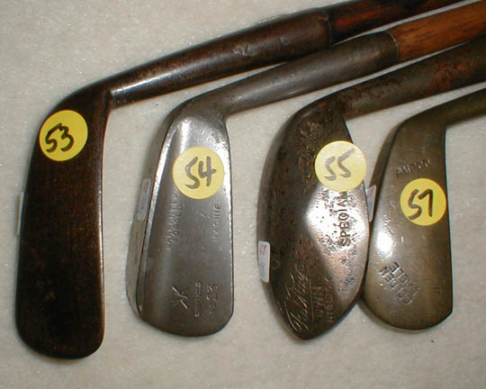 Gifts for the Golfer! Golf Gifts. Wooden Shaft Golf Clubs and Collectibles, Antique Golf Balls and golf collectables.  Hickory Golf Clubs - Great artifacts for interior decorating! Rare coins