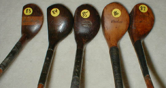 Gifts for the Golfer! Golf Gifts. Wooden Shaft Golf Clubs and Collectibles, Antique Golf Balls and golf collectables.  Hickory Golf Clubs - Great artifacts for interior decorating! Rare coins