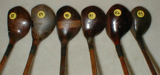 Gifts for the Golfer! Golf Gifts. Wooden Shaft Golf Clubs and Collectibles, Antique Golf Balls and golf collectables.  Hickory Golf Clubs - Great artifacts for interior decorating! Rare coins