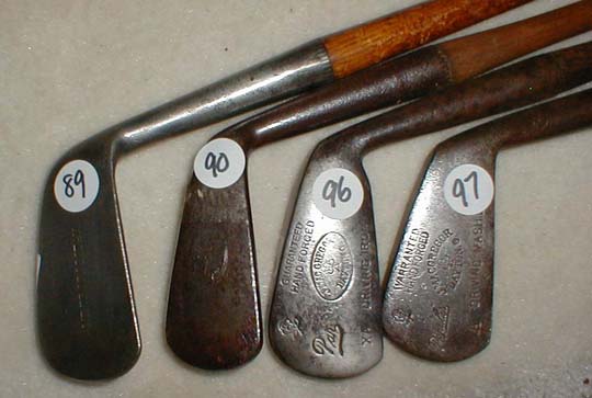 Gifts for the Golfer! Golf Gifts. Wooden Shaft Golf Clubs and Collectibles, Antique Golf Balls and golf collectables.  Hickory Golf Clubs - Great artifacts for interior decorating! Rare coins on ebay.  Gofl clubs.