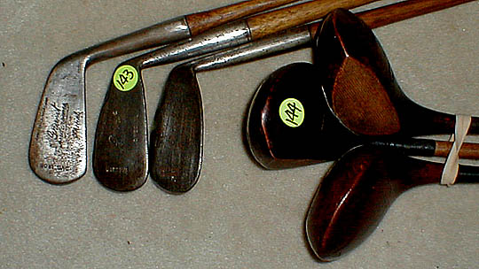 Gifts for the Golfer! Golf Gifts. Wooden Shaft Golf Clubs and Collectibles, Antique Golf Balls and golf collectables. 