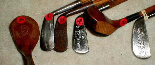 Gifts for the Golfer! Golf Gifts. Wooden Shaft Golf Clubs and Collectibles, Antique Golf Balls and golf collectables. 