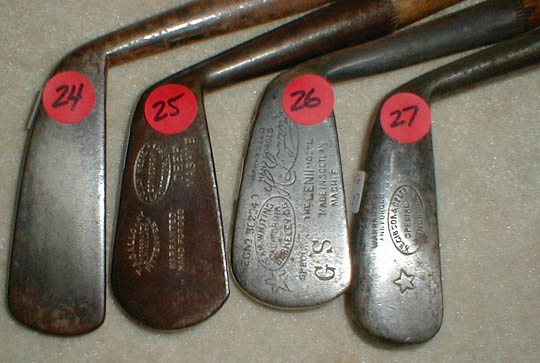 Gifts for the Golfer! Golf Gifts. Wooden Shaft Golf Clubs and Collectibles, Antique Golf Balls and golf collectables.  Hickory Golf Clubs - Great artifacts for interior decorating! Rare coins