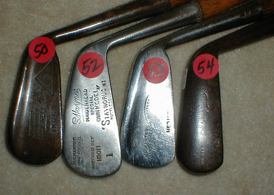 Gifts for the Golfer! Golf Gifts. Wooden Shaft Golf Clubs and Collectibles, Antique Golf Balls and golf collectables.  Hickory Golf Clubs - Great artifacts for interior decorating! Rare coins