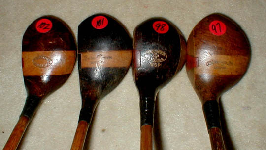 Gifts for the Golfer! Golf Gifts. Wooden Shaft Golf Clubs and Collectibles, Antique Golf Balls and golf collectables.  Hickory Golf Clubs - Great artifacts for interior decorating! Rare coins