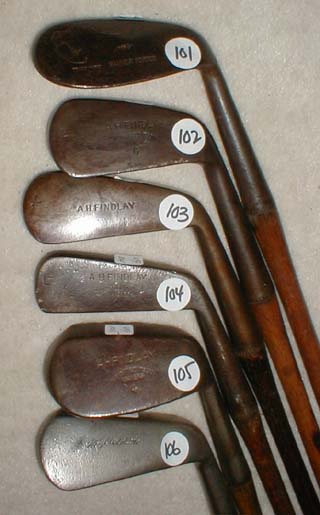 Gifts for the Golfer! Golf Gifts. Wooden Shaft Golf Clubs and Collectibles, Antique Golf Balls and golf collectables.  Hickory Golf Clubs - Great artifacts for interior decorating! Rare coins