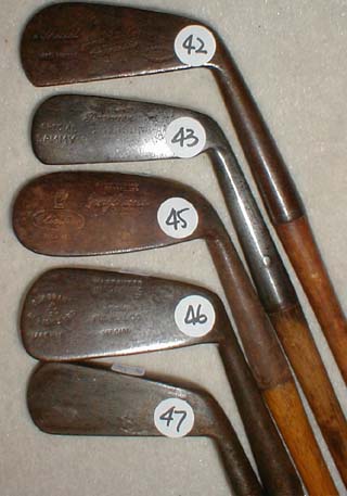 Gifts for the Golfer! Golf Gifts. Wooden Shaft Golf Clubs and Collectibles, Antique Golf Balls and golf collectables.  Hickory Golf Clubs - Great artifacts for interior decorating! Rare coins