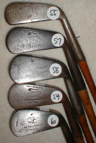 Gifts for the Golfer! Golf Gifts. Wooden Shaft Golf Clubs and Collectibles, Antique Golf Balls and golf collectables.  Hickory Golf Clubs - Great artifacts for interior decorating! Rare coins