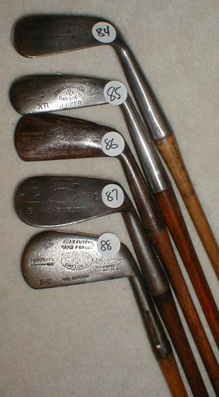 Gifts for the Golfer! Golf Gifts. Wooden Shaft Golf Clubs and Collectibles, Antique Golf Balls and golf collectables.  Hickory Golf Clubs - Great artifacts for interior decorating! Rare coins