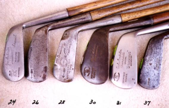 Wooden Shafted Golf Clubs & Golf Collectibles, wood shafted putters, hickory shafts, antique golf clubs
