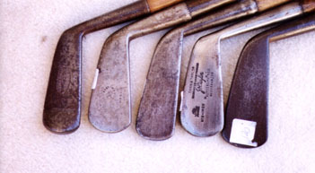 wooden shafted golf clubs and collectibles