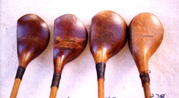 Wooden Shafted Hickory Golf Clubs & Golf Collectibles