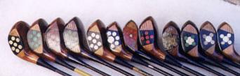 Pretty face woods - wooden shafted golf clubs and collectibles