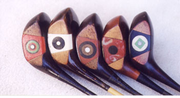 Pretty face woods - wooden shafted golf clubs and collectibles