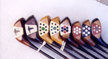 Pretty face woods - wooden shafted golf clubs and collectibles