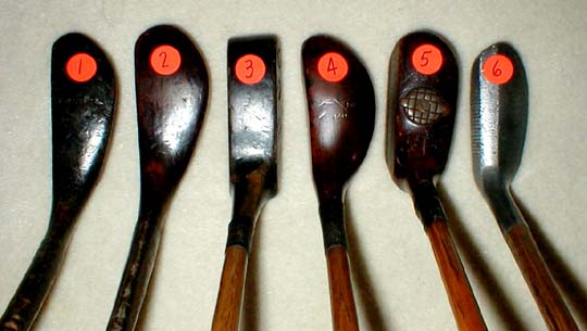 Gifts for the Golfer! Golf Gifts. Wooden Shaft Golf Clubs and Collectibles, Antique Golf Balls and golf collectables.  Hickory Golf Clubs - Great artifacts for interior decorating! Rare coins