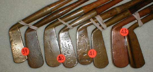 Gifts for the Golfer! Golf Gifts. Wooden Shaft Golf Clubs and Collectibles, Antique Golf Balls and golf collectables.  Hickory Golf Clubs - Great artifacts for interior decorating! Rare coins on ebay.  Gofl clubs.