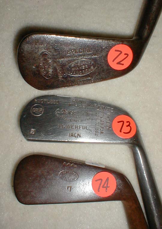 Gifts for the Golfer! Golf Gifts. Wooden Shaft Golf Clubs and Collectibles, Antique Golf Balls and golf collectables.  Hickory Golf Clubs - Great artifacts for interior decorating! Rare coins on ebay.  Gofl clubs.