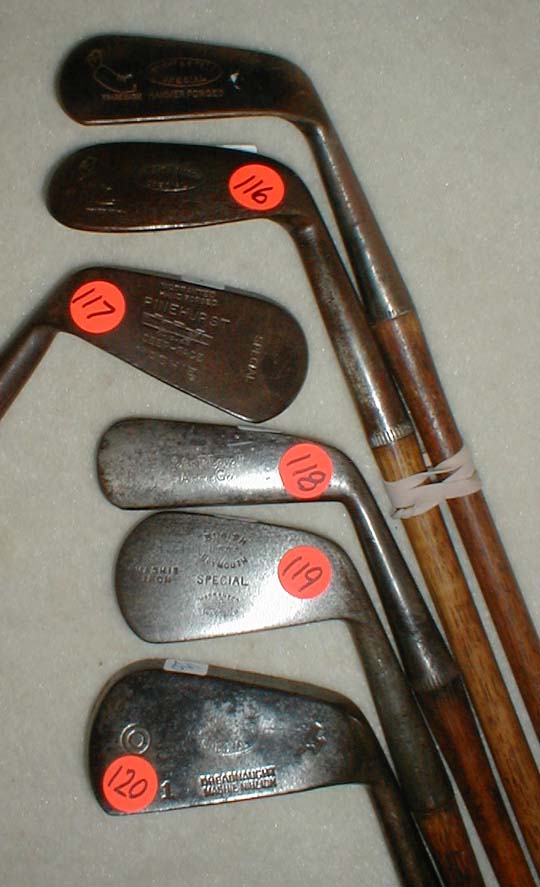 Gifts for the Golfer! Golf Gifts. Wooden Shaft Golf Clubs and Collectibles, Antique Golf Balls and golf collectables.  Hickory Golf Clubs - Great artifacts for interior decorating! Rare coins on ebay.  Gofl clubs.