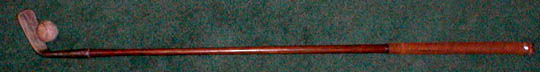 Smooth Face Cleek.  Gifts for the Golfer! Golf Gifts. Wooden Shaft Golf Clubs and Collectibles, Antique Golf Balls and golf collectables.  Great artifacts for interior decorating!