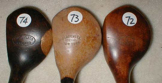 Gifts for the Golfer! Golf Gifts. Wooden Shaft Golf Clubs and Collectibles, Antique Golf Balls and golf collectables.  Hickory Golf Clubs - Great artifacts for interior decorating! Rare coins on ebay.  Gofl clubs.