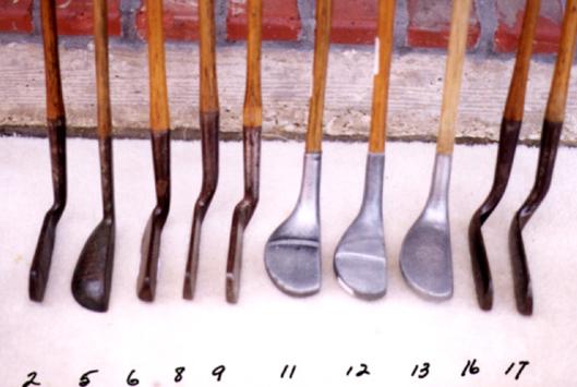 Wooden Shafted Golf Clubs & Golf Collectibles, wood shafted putters, hickory shafts, antique golf clubs