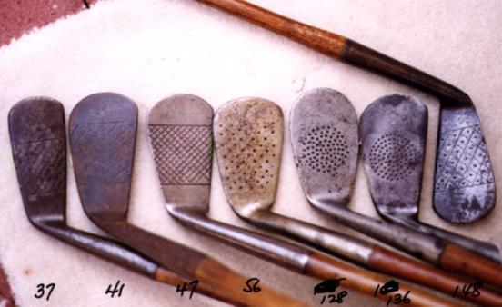 Antique Wooden Shafted Golf Clubs & Golf Collectibles, wood shafted putters, hickory shafts, antique golf clubs