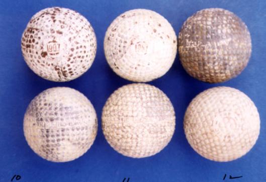 Wooden Shafted Golf Clubs & Golf Collectibles, wood shafted putters, hickory shafts, antique golf clubs, golf balls, bramble, gutta percha